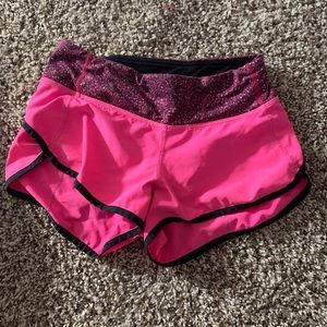 Pink Lululemon Running shorts